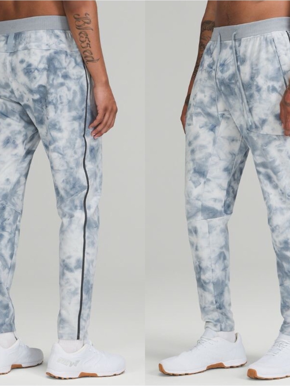 Lululemon Men’s Textured Tech Pant Sz XL/29” In tidal dye alpine white